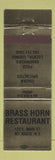 Matchbook Cover - Brass Rail Restaurant Mount Kisco NY