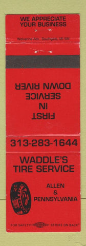 Matchbook Cover - Waddle's Tire Service