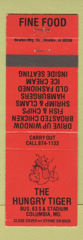 Matchbook Cover - Hungry Tiger Columbia MO