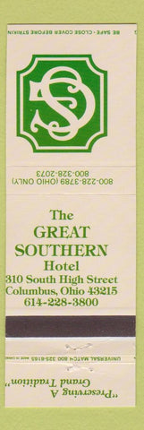 Matchbook Cover - The Great Southern Hotel Columbus OH