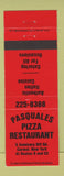 Matchbook Cover - Pasquales Pizza Restaurant Carmel NY Italian