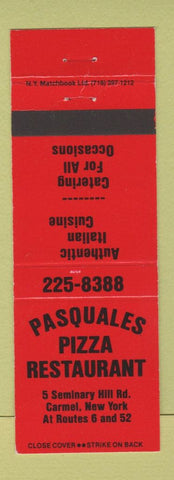 Matchbook Cover - Pasquales Pizza Restaurant Carmel NY Italian