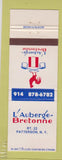 Matchbook Cover - L' Auberge Bretonne Patterson NY