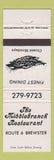 Matchbook Cover - Middlebranch Restaurant Brewster NY