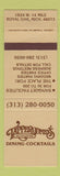 Matchbook Cover - Tapperooney's Restaurant Royal Oak MI