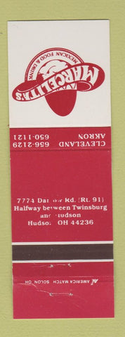 Matchbook Cover - Marcelita's Mexican Food Hudson OH WEAR