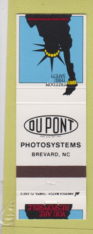 Matchbook Cover - DuPont Photo Systems Brevard NC safety