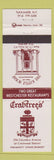 Matchbook Cover - Crabtree's Kittle House Mount Kisco NY Tuckahoe