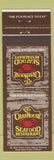 Matchbook Cover - Crabhouse Seafood Restaurant Miami Fort Lauderdale Charlotte