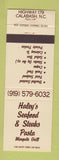 Matchbook Cover - Haley's Seafood Steaks Calabash NC
