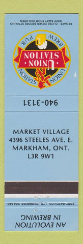 Matchbook Cover - Union Station Brew Pub Markham ON