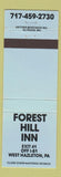 Matchbook Cover - Forest Hill Inn West Hazleton PA WEAR