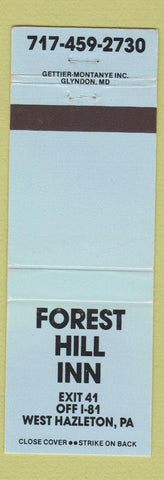 Matchbook Cover - Forest Hill Inn West Hazleton PA WEAR