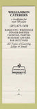 Matchbook Cover - Williamson Catering Bar Mitzvahs