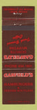 Matchbook Cover - Garfield's Hamburgers Souvlaki London ON donuts