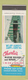 Matchbook Cover - Charlie's Marine Builders Boats Salem OH