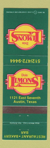 Matchbook Cover - Don Limons Austin TX