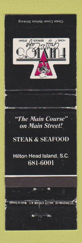 Matchbook Cover - Fulvio's Grill Cafe Hilton Head Island SC WORN