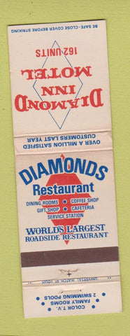 Matchbook Cover - Diamond Inn Motel Villa Ridge MO WORN