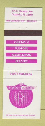 Matchbook Cover - Southern Nights Orlando FL