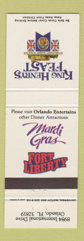 Matchbook Cover - King Henry's Feast Orlando FL
