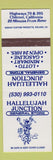 Matchbook Cover - Hallelujah Junction Chilcoot CA