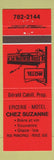 Matchbook Cover - Motel Chez Suzanne Perce QC
