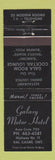 Matchbook Cover - Galaxy Motor Hotel Val Gagne ON