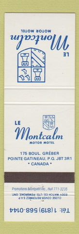 Matchbook Cover - Le Montcalm Motor Motel Pointe Gatineau QC