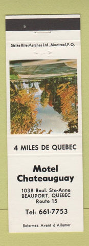 Matchbook Cover - Motel Chateauguay Beauport QC