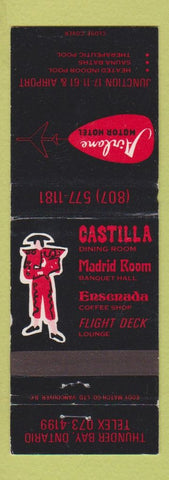 Matchbook Cover - Airlane Motor Hotel Thunder Bay ON WEAR