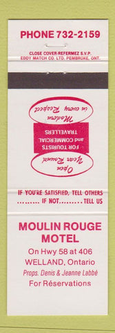 Matchbook Cover - Moulin Rouge Motel Welland ON