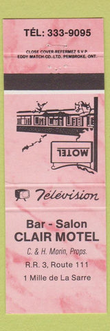 Matchbook Cover - Bar Salon Clair Motel QC