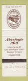 Matchbook Cover - Aberfoyle Mill Guelph ON