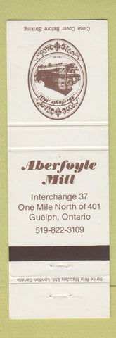 Matchbook Cover - Aberfoyle Mill Guelph ON
