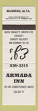 Matchbook Cover - Armada Inn Manning AB
