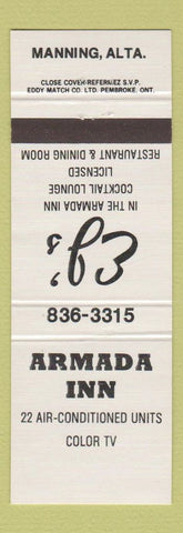 Matchbook Cover - Armada Inn Manning AB