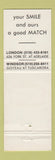Matchbook Cover - National Traveller Hotel Windsor London ON WEAR