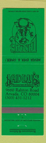 Matchbook Cover - Laddy's Arvada Colorado