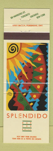 Matchbook Cover - Splendido Bar Grill Toronto ON