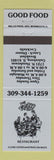 Matchbook Cover - Family Table Restaurant Galesburg IL BLUE