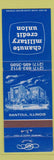 Matchbook Cover - Chanute Military Credit Union Rantoul IL