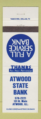Matchbook Cover - Atwood State Bank Atwood IL