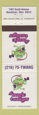 Matchbook Cover - Magic Twanger Boardman OH frog