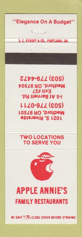 Matchbook Cover - Apple Annie's Restaurants Medford OR