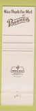 Matchbook Cover - Boomba's Restaurant Warren MI