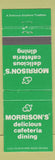 Matchbook Cover - Morrison's Cafeteria CHAIN WEAR