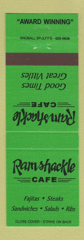 Matchbook Cover - Ram Shackle Cafe Homosassa Inverness Leesburg FL
