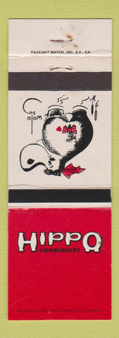 Matchbook Cover - Hippo Hamburgers San Francisco CA WEAR