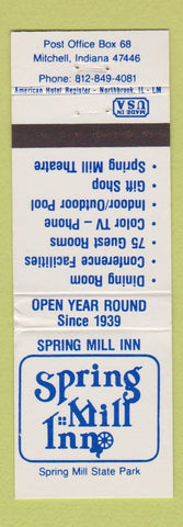 Matchbook Cover - Spring Mill Inn Mitchell IN